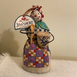 Jim Shore Heartwood Creek Snow Lady Snowman Christmas Ornament Figurine NWT Read